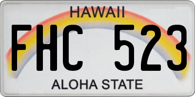 HI license plate FHC523
