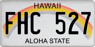 HI license plate FHC527
