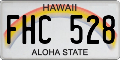 HI license plate FHC528