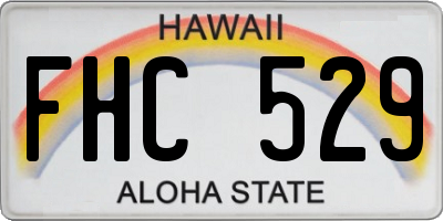 HI license plate FHC529