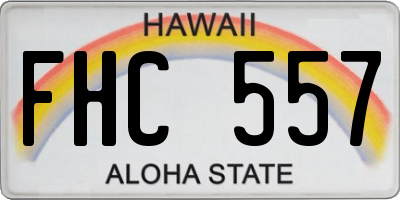 HI license plate FHC557