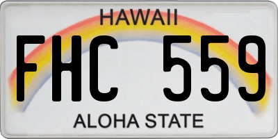HI license plate FHC559