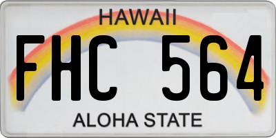 HI license plate FHC564