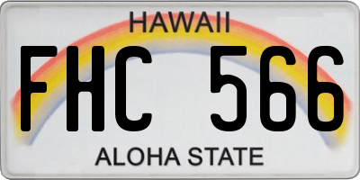 HI license plate FHC566