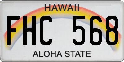 HI license plate FHC568