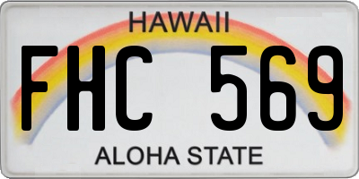 HI license plate FHC569