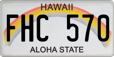 HI license plate FHC570