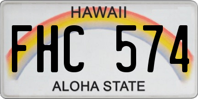 HI license plate FHC574