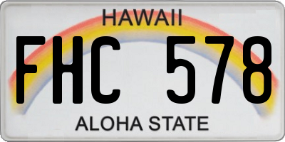 HI license plate FHC578