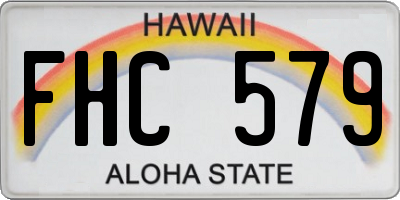 HI license plate FHC579