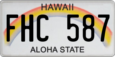 HI license plate FHC587