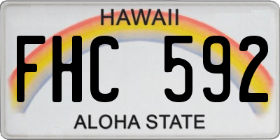 HI license plate FHC592
