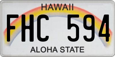 HI license plate FHC594