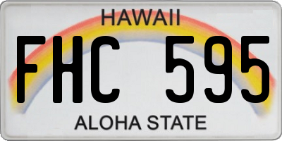 HI license plate FHC595
