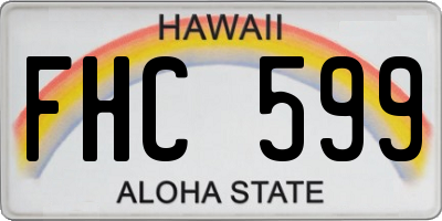 HI license plate FHC599