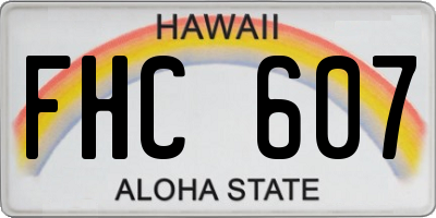 HI license plate FHC607