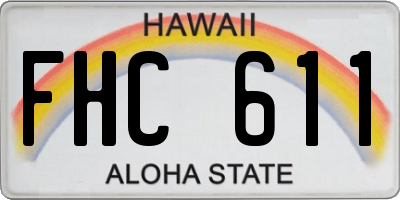 HI license plate FHC611