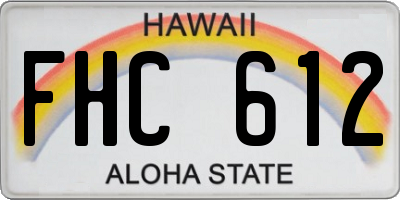 HI license plate FHC612