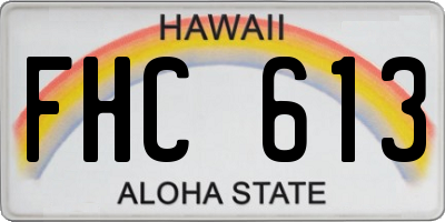 HI license plate FHC613