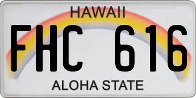 HI license plate FHC616