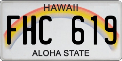 HI license plate FHC619
