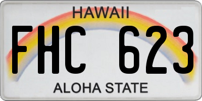 HI license plate FHC623