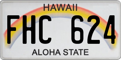 HI license plate FHC624