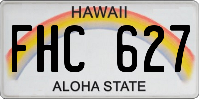 HI license plate FHC627