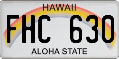 HI license plate FHC630