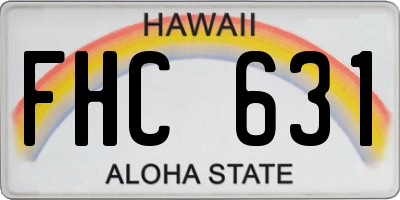 HI license plate FHC631