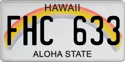 HI license plate FHC633