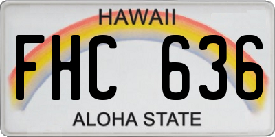 HI license plate FHC636