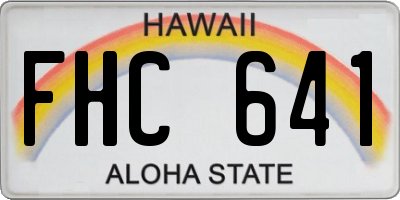 HI license plate FHC641