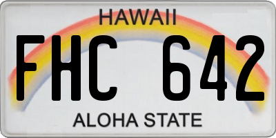 HI license plate FHC642