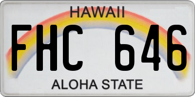 HI license plate FHC646