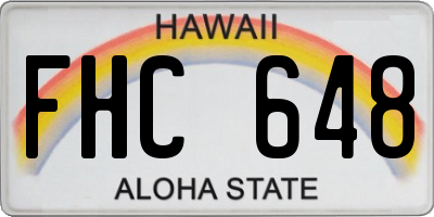 HI license plate FHC648
