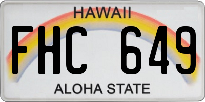 HI license plate FHC649