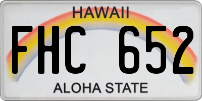 HI license plate FHC652