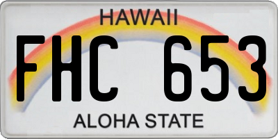 HI license plate FHC653