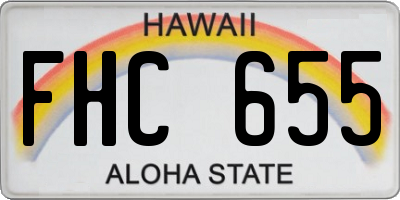 HI license plate FHC655
