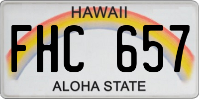 HI license plate FHC657