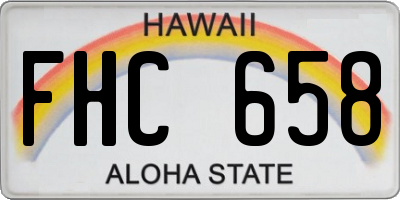 HI license plate FHC658