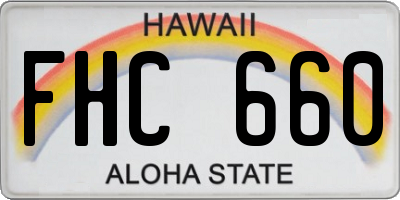 HI license plate FHC660