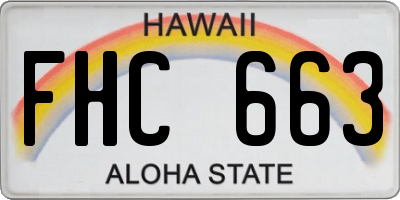 HI license plate FHC663