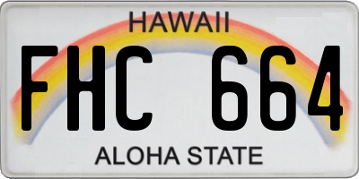 HI license plate FHC664