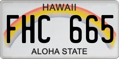 HI license plate FHC665