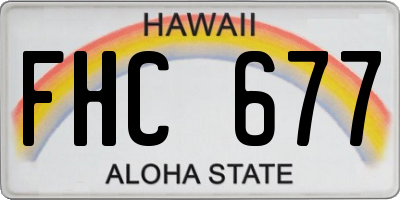 HI license plate FHC677