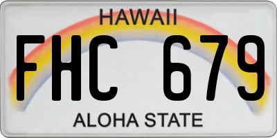 HI license plate FHC679