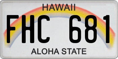 HI license plate FHC681