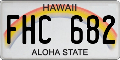 HI license plate FHC682